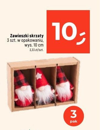 Bombki skrzaty 10 cm promocja w Dealz