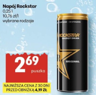 Napój Rockstar promocja w Delikatesy Centrum