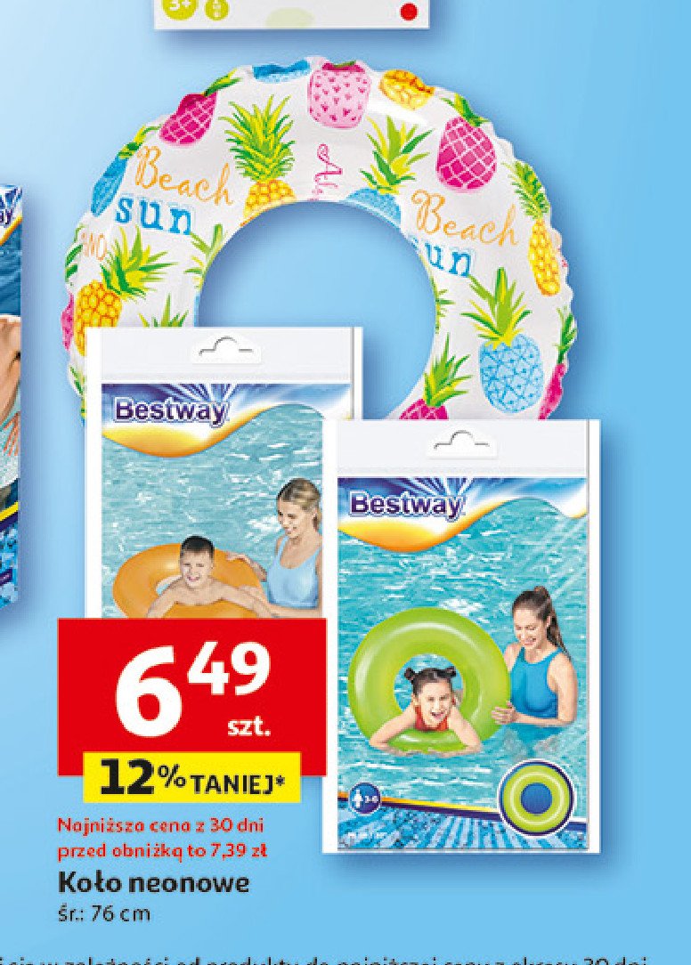 Koło neonowe 76 cm Bestway promocja w Auchan