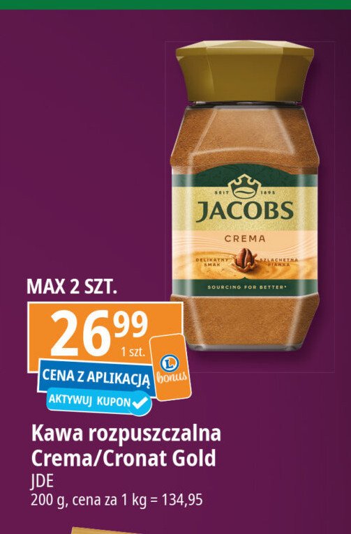 Kawa Jacobs Cronat Gold promocja w Leclerc