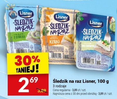 Śledź na raz Lisner, 100 g promocja w Twój Market