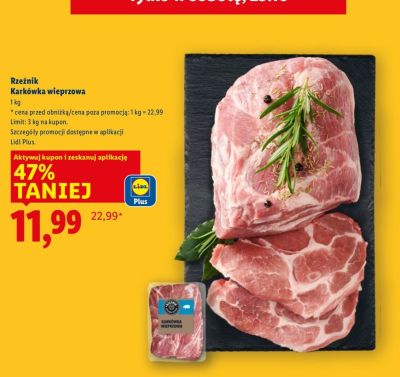 Kark贸wka wieprzowa Grill time! promocja w Lidl