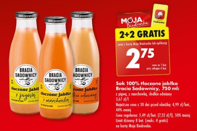 Sok tłoczony jabłko i pigwa Bracia sadownicy promocja