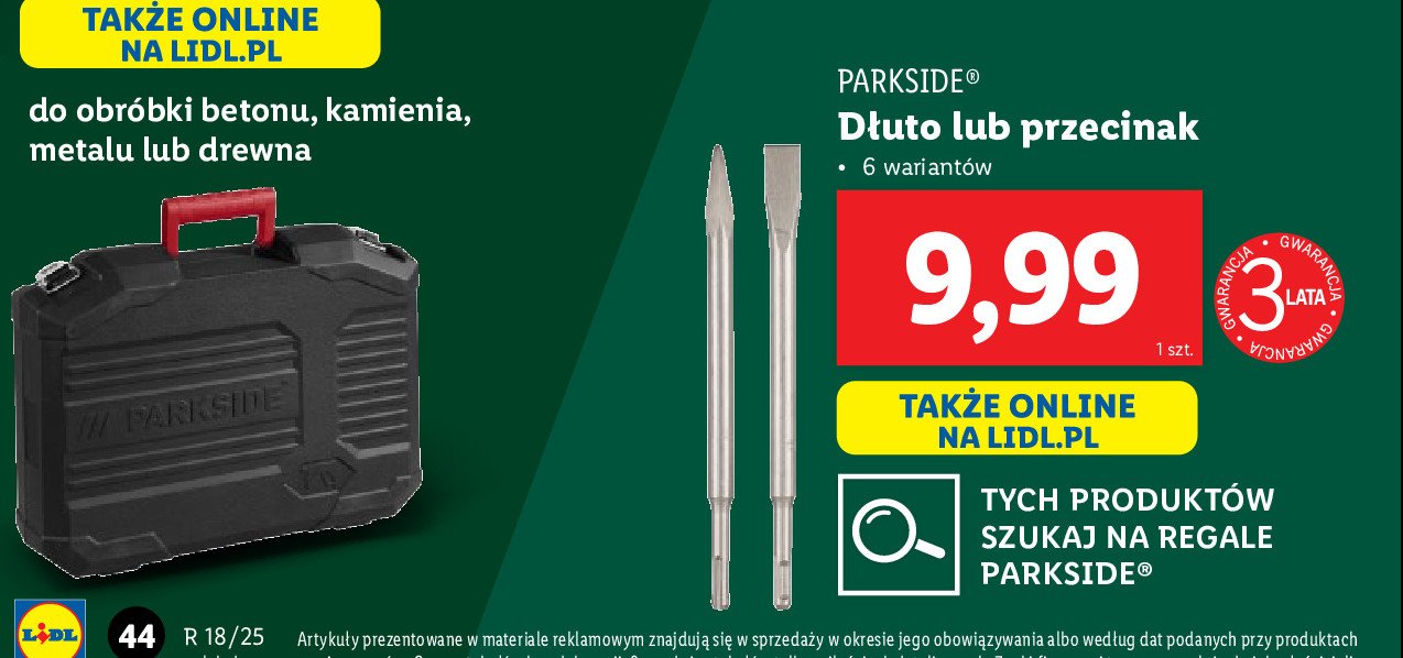 D艂uto szpicak Parkside promocja