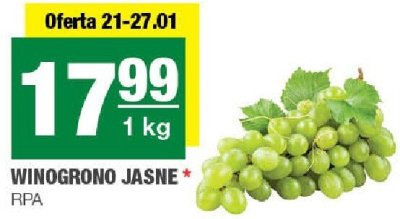 Winogrono jasne RPA promocja w SPAR