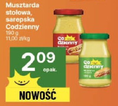 Musztarda stołowa sarepska Codzienny promocja w Delikatesy Centrum