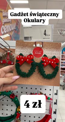 Gadżet świąteczny okulary Christmas Glasses promocja w Dealz
