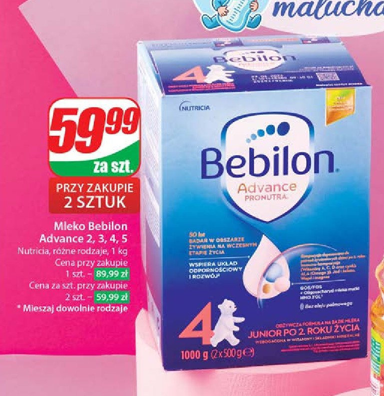 Mleko 3 BEBILON ADVANCE PRONUTRA promocja