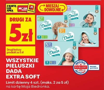 Wszystkie pieluchy Dada Extra Soft promocja w Biedronka