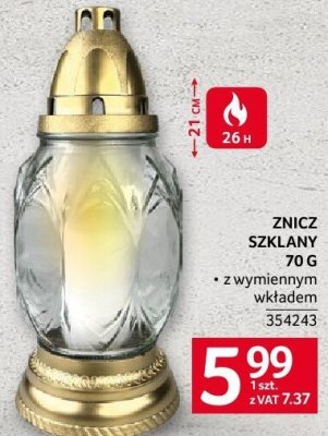 Znicz szklany promocja w Selgros
