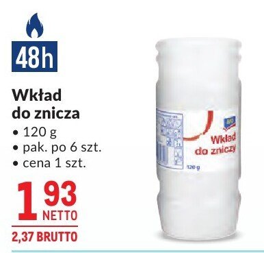Wkład do znicza promocja w Makro