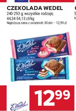 Czekolada mleczna o smaku panna cotta Wedel promocja