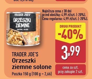 Orzeszki ziemne solone Trader joe's promocja