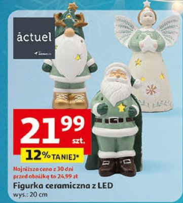Figurka ceramiczna z LED wys. 20 cm promocja w Auchan