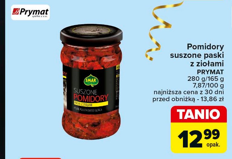 Pomidory suszone w oleju Smak promocja