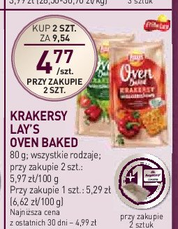 Krakersy wielozbożowe papryka, zielona cebulka i pomidor Lay's oven baked (prosto z pieca) Frito lay lay's promocja