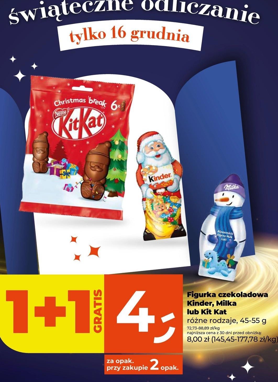 Figurka mikołaje Kitkat promocja