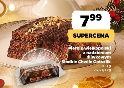 Piernik wielkopolski z nadzieniem śliwkowym Słodkie Chwile Gotszlik promocja w Netto