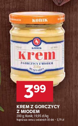 Krem z gorczycy z miodem Konik promocja