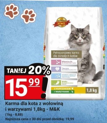Karma dla kota z wołowiną i warzywami 1,8kg - M&K promocja w Hitpol