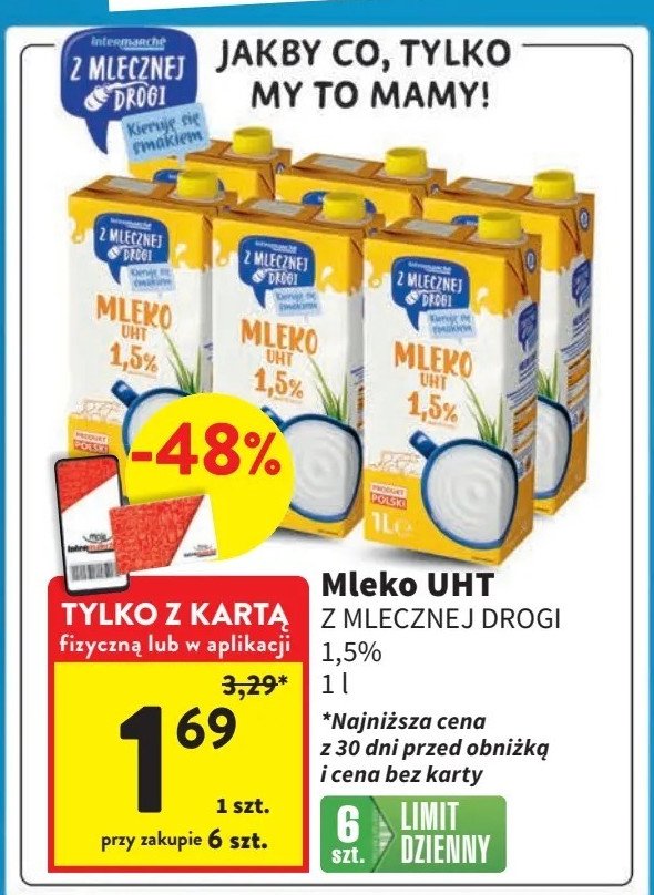 Mleko 1.5 % Z mlecznej drogi promocja