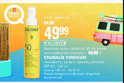 Spray do opalani spf50 CAUDALIE promocja