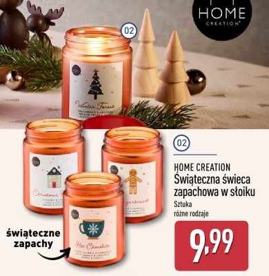 Świąteczna świeca zapachowa w słoiku, różne rodzaje promocja w Aldi