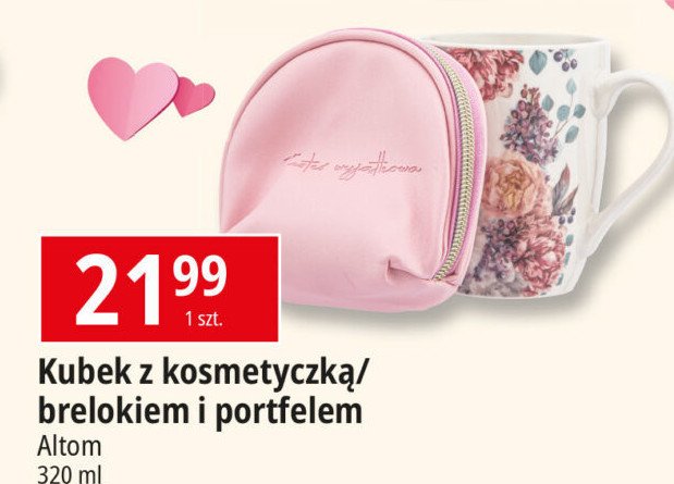 Kubek 320 ml z kosmetyczką Altom promocja w Leclerc