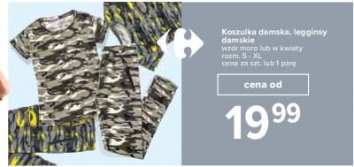 Legginsy damskie kwiaty s-xl Carrefour promocja
