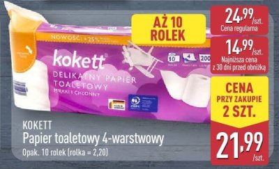 Papier toaletowy 4-warstwowy promocja w Aldi