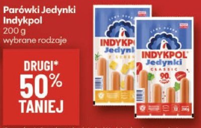 Parówki Jedynki Indykpol 200 g wybrane rodzaje promocja w Delikatesy Centrum