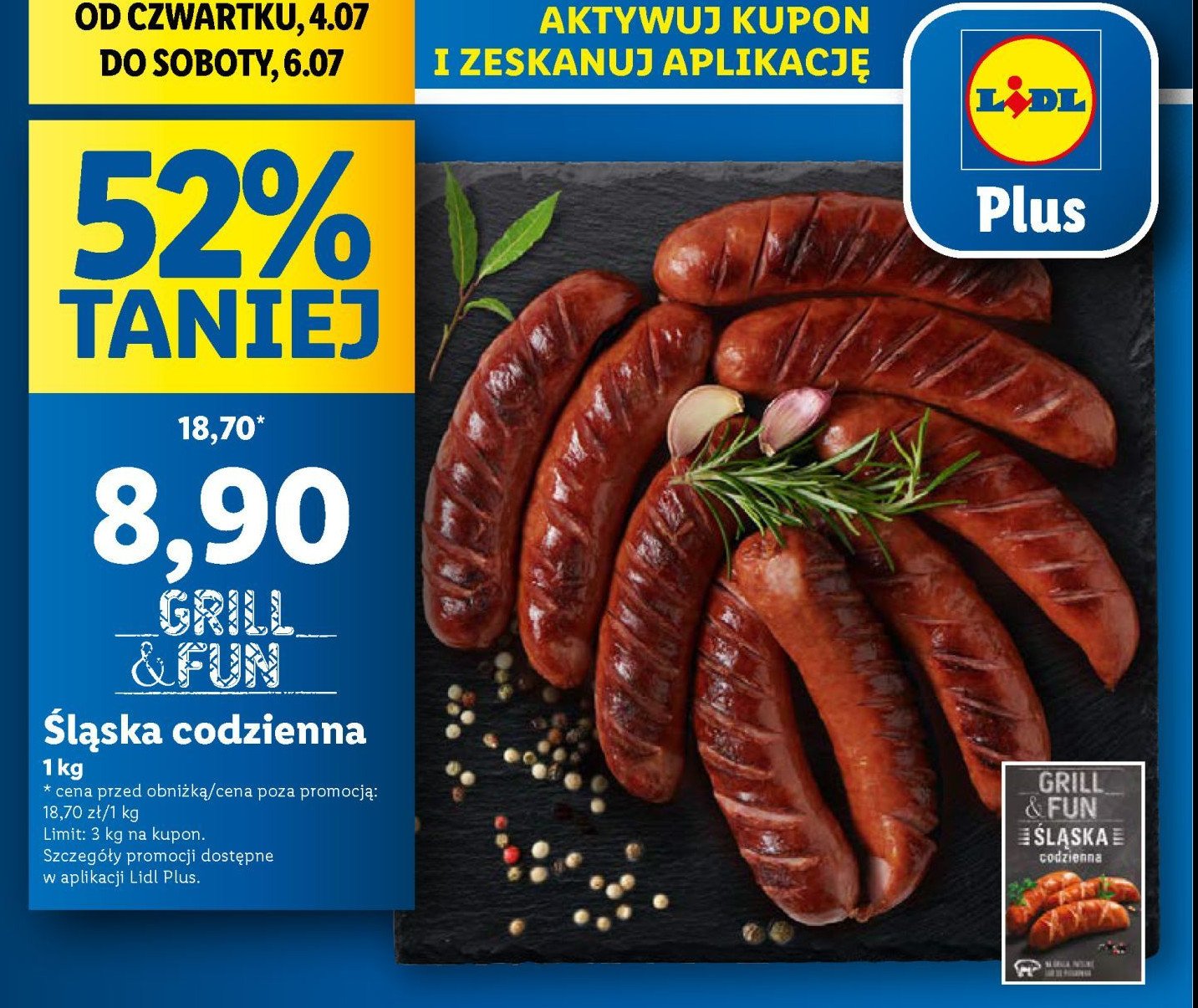 Kiełbasa śląska Grill and fun promocja