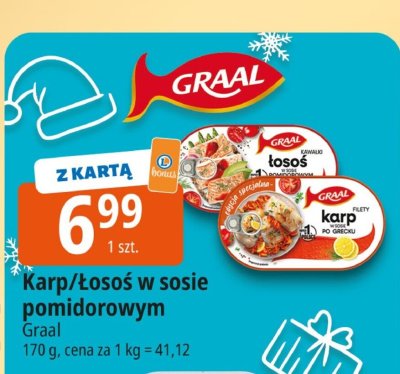 Karp/łosoś w sosie pomidorowym Graal promocja w Leclerc