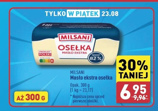 Masło osełka Milsani promocja