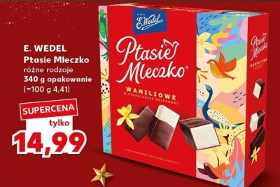 Ptasie mleczko różne rodzaje E. Wedel promocja w Kaufland