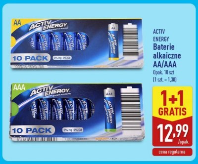 Baterie alkaliczne AAA 10 szt. promocja w Aldi