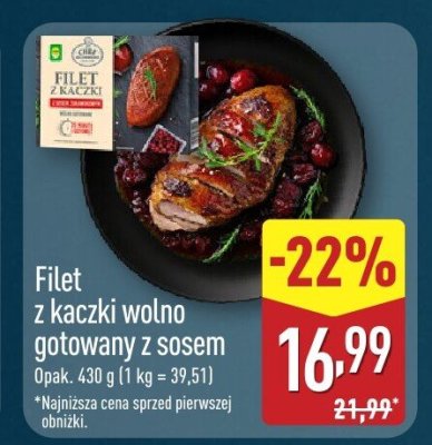 Filet z kaczki wolno gotowany z sosem promocja w Aldi