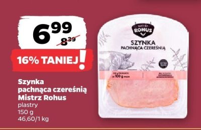 Szynka pachnąca czerešnią Mistrz Rohus promocja w Netto