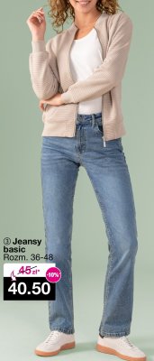 Jeansy basic damskie Rozm. 36-48 promocja w Woolworth