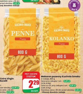 Makaron pszenny Kuchnia Smaku Penne promocja w Dino