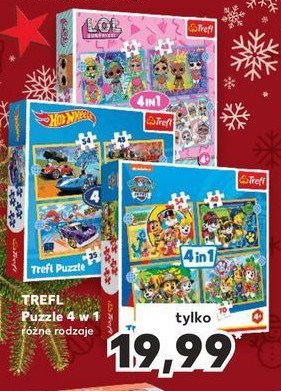 Puzzle 4 w 1 hot wheels Trefl promocja