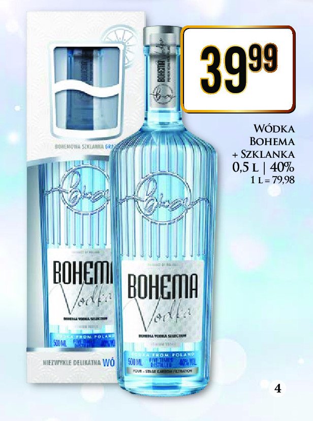 Wódka + szklanka Bohema vodka promocja