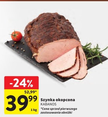 Szynka okopcona KABANOS promocja w Intermarche