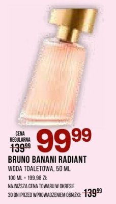 Perfumy BRUNO BANANI RADIANT woda toaletowa promocja w Drogerie Natura