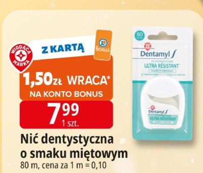 Nić dentystyczna o smaku miętowym promocja w Leclerc