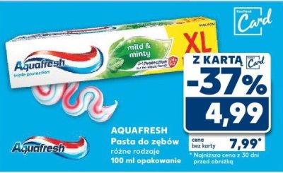 Pasta do zębów Aquafresh różne rodzaje 100 ml opakowanie promocja w Kaufland