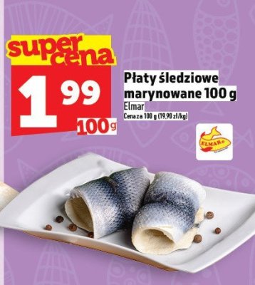 Płaty śledziowe marynowane 100 g Elmar promocja w TOPAZ