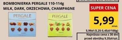 Bombonierka Pergale Champagne 110-114g promocja w Supeco