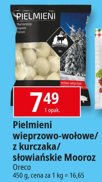 Pielmieni z kurczakiem Mooroz promocja w Leclerc