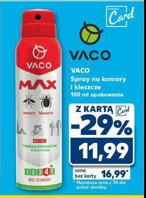 Spray na komary i kleszcze i meszki z panthenoelm Vaco max promocja w Kaufland